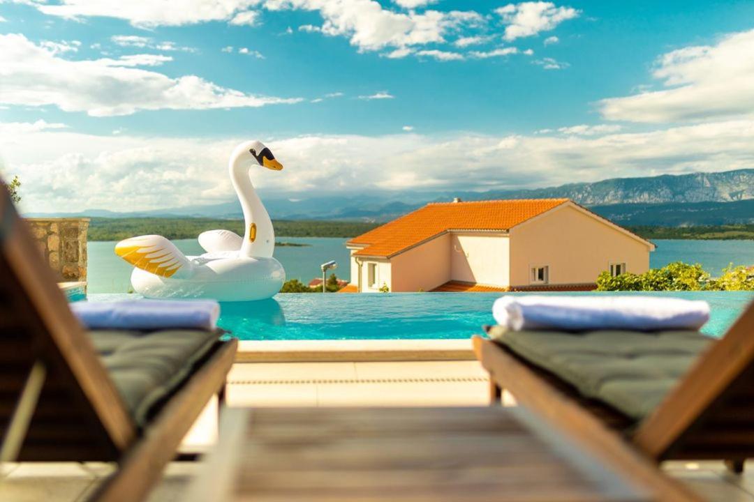 Luxury Villa Allen With Pool Klimno Buitenkant foto